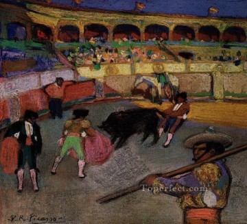 尻尾を引く雄牛 1900 年 キュビスト パブロ・ピカソ Oil Paintings